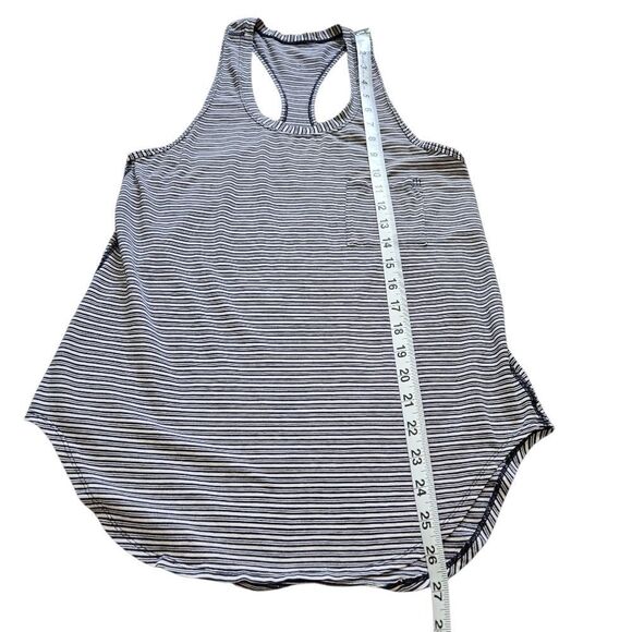 Lululemon Yogi Racerback - Pin Stripe Heathered Inkwell/Mojave Tan - Picture 7 of 7